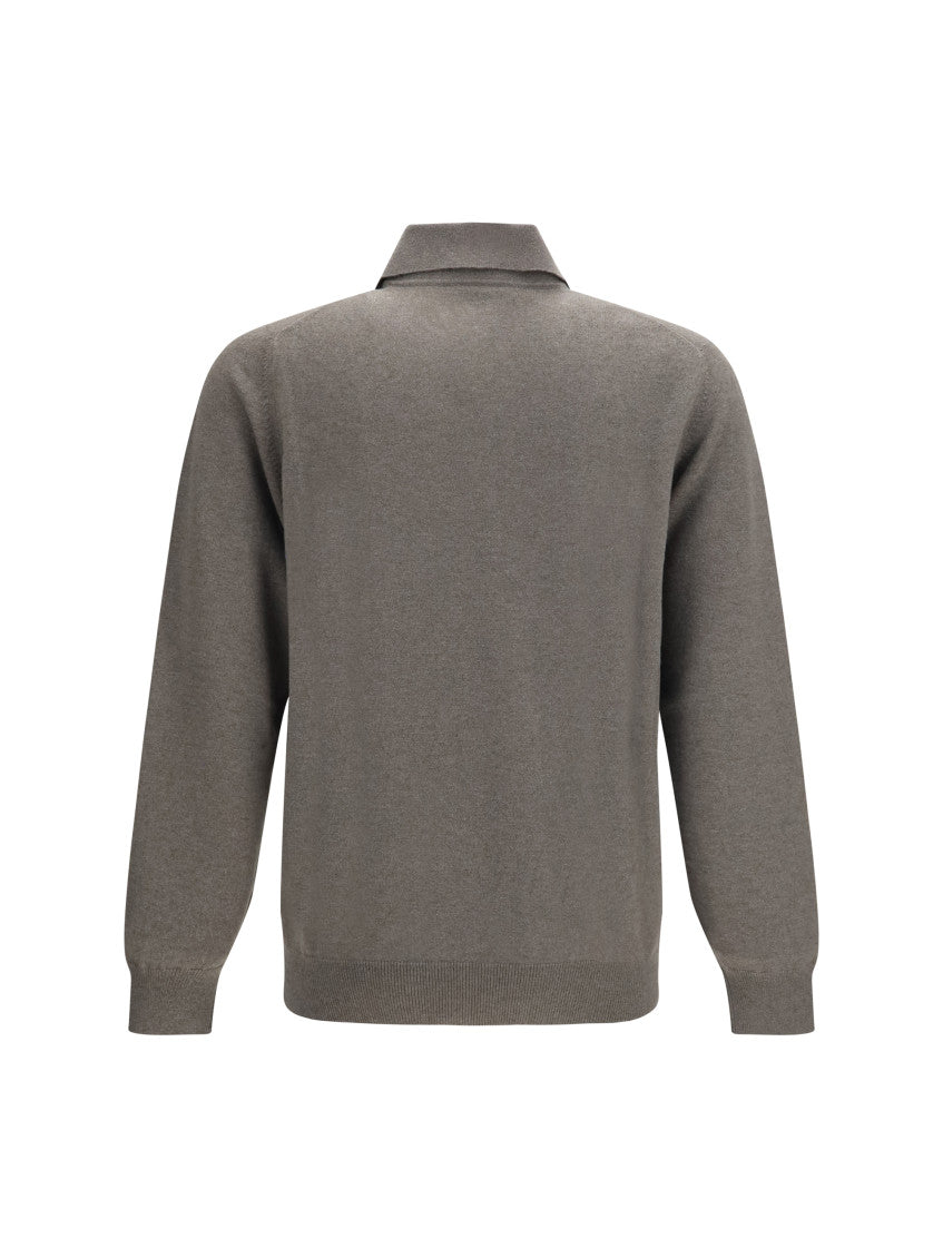Taupe Shirt Collar Polo 2