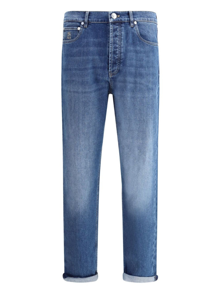 Blue Mid Rise Jean 1