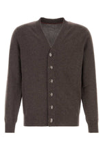 Brown V Neck Cardigan 1