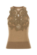 Brown Embellished Sweater 1
