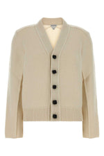 Beige V Neck Cardigan 1