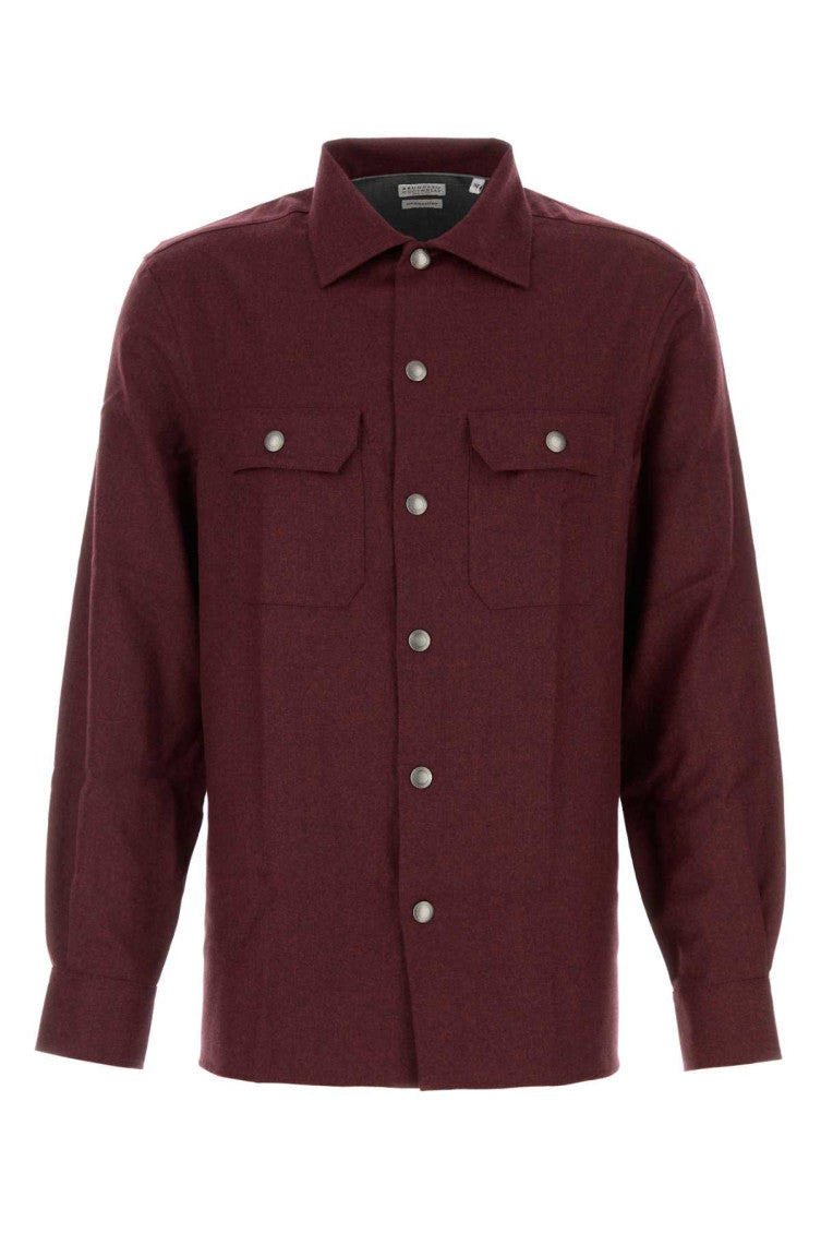 Red Regular Textured Overshirt 1