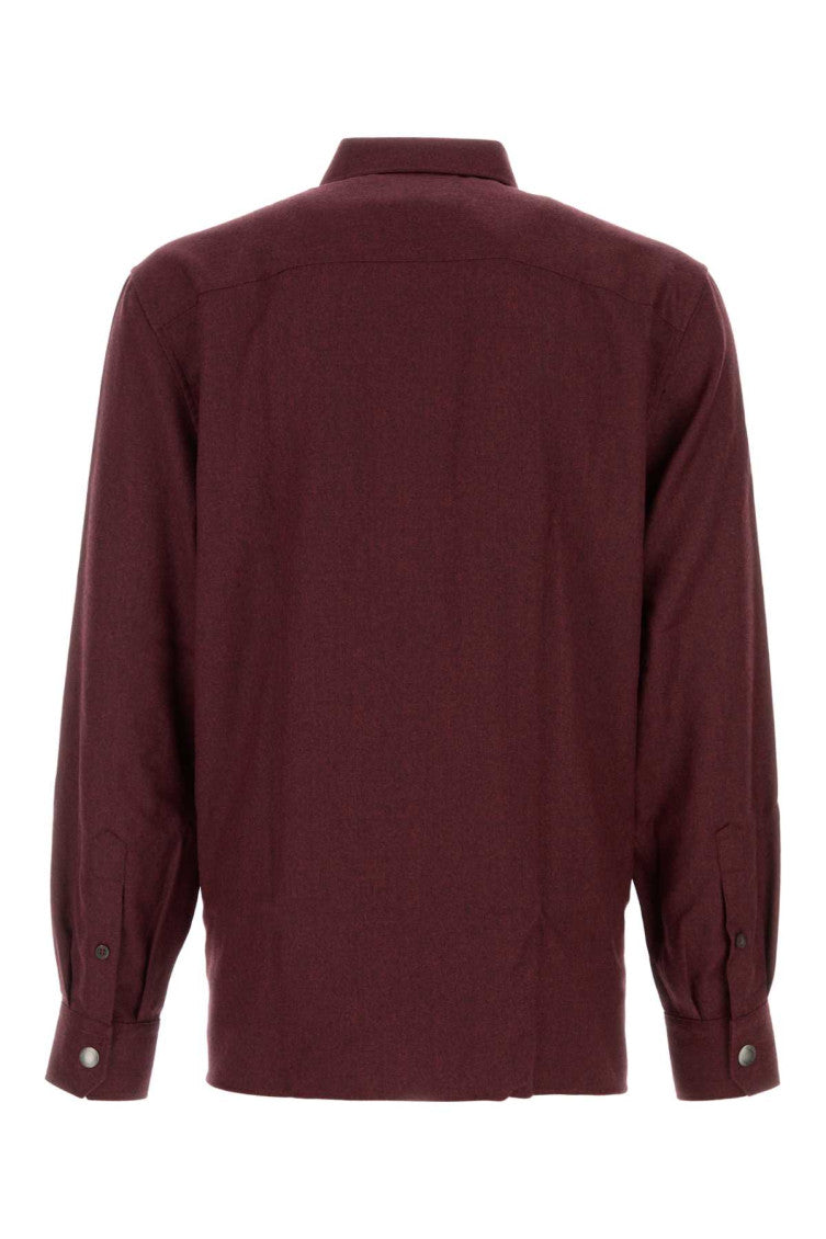 Red Regular Textured Overshirt 2