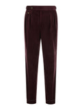 Red Tapered Pleated Pants 1