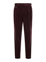 Red Tapered Pleated Pants 1