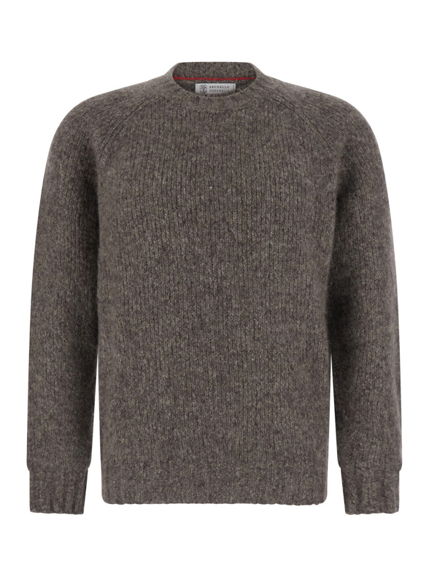 Taupe Crew Neck Sweater 1