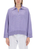 Light Blue Shirt Collar Sweater 1