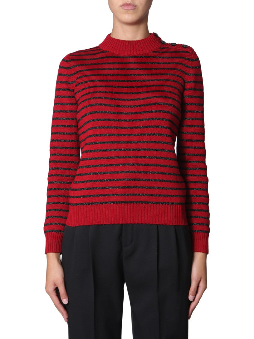 Red Stripes Crew Neck Sweater 1