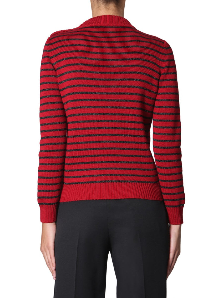 Red Stripes Crew Neck Sweater 2