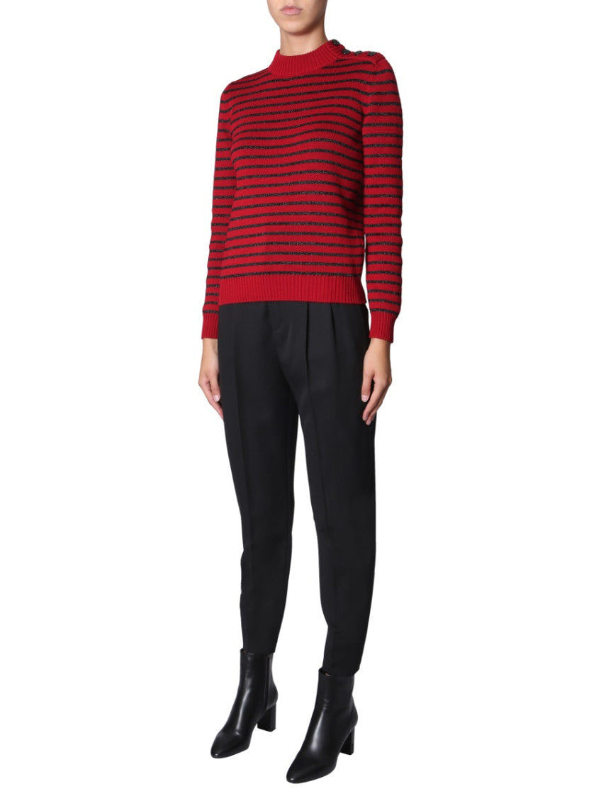 Red Stripes Crew Neck Sweater 3