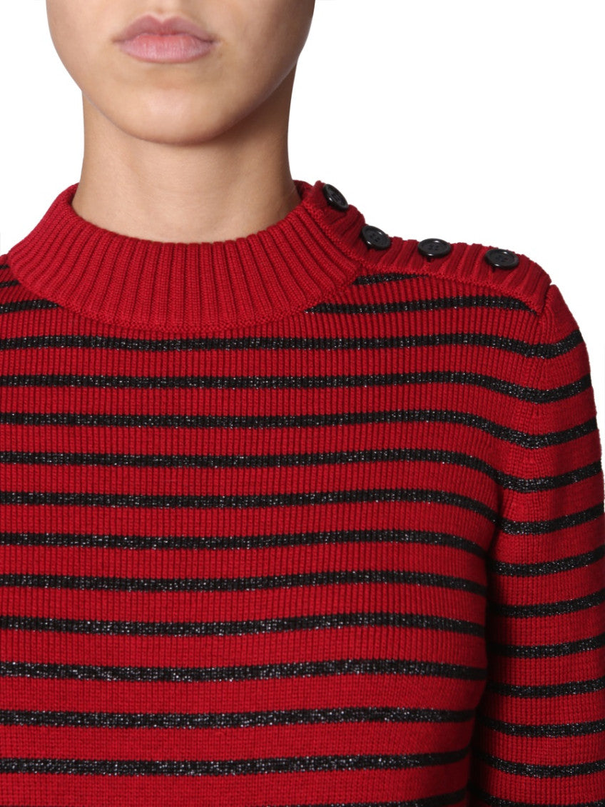 Red Stripes Crew Neck Sweater 4