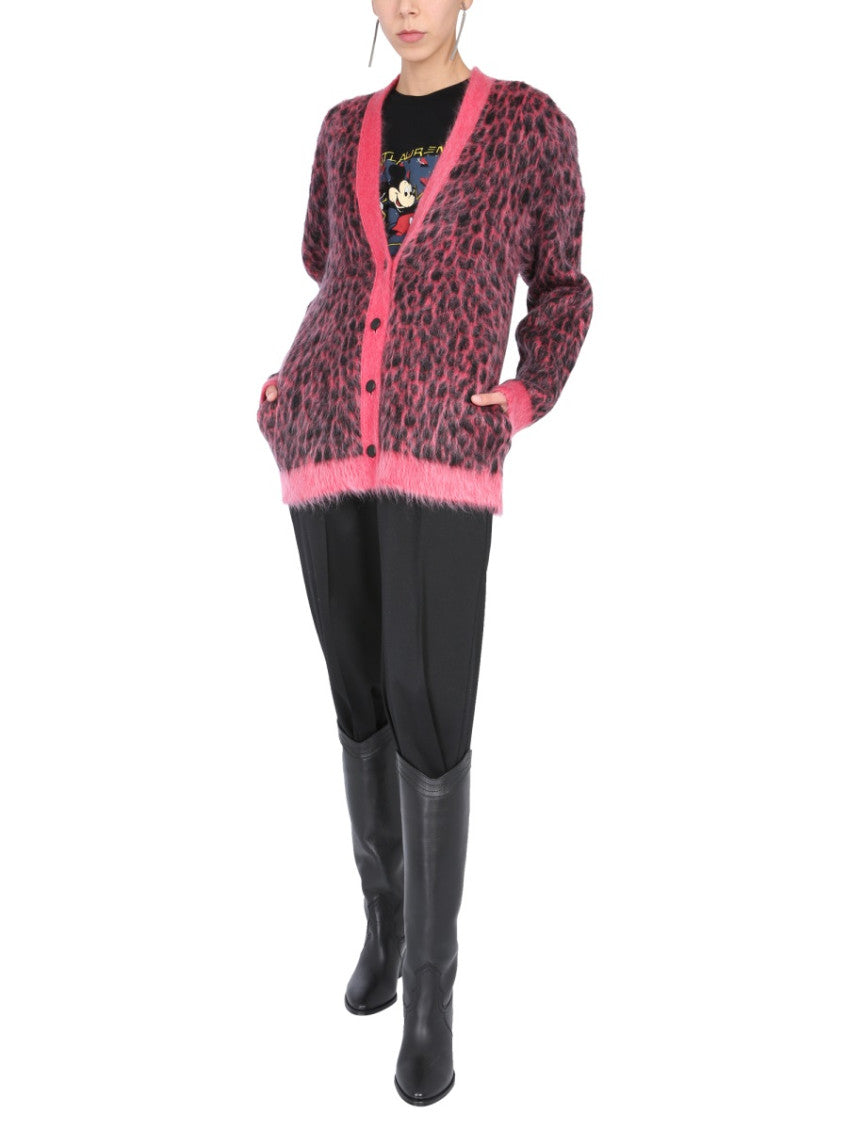 Pink V Neck Cardigan 3