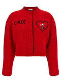 Red Embroidered Cardigan 1