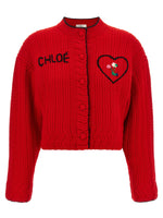 Red Embroidered Cardigan 1