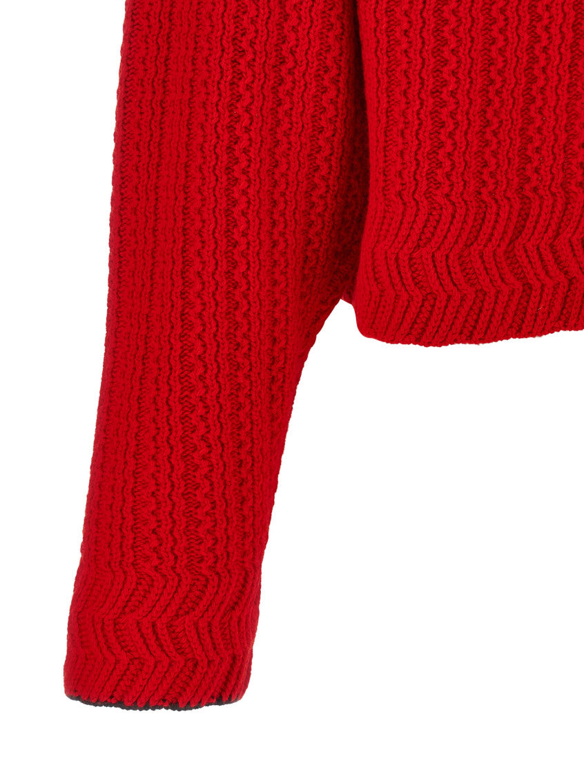 Red Embroidered Cardigan 4