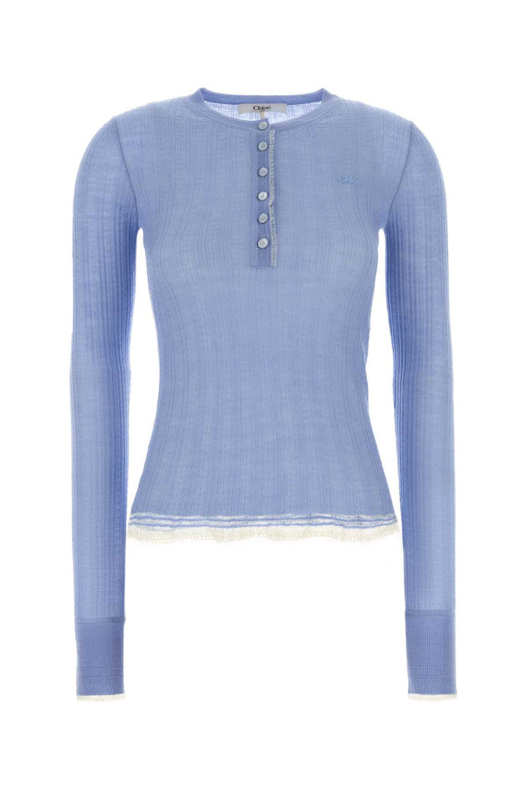 Blue Henley Sweater 1