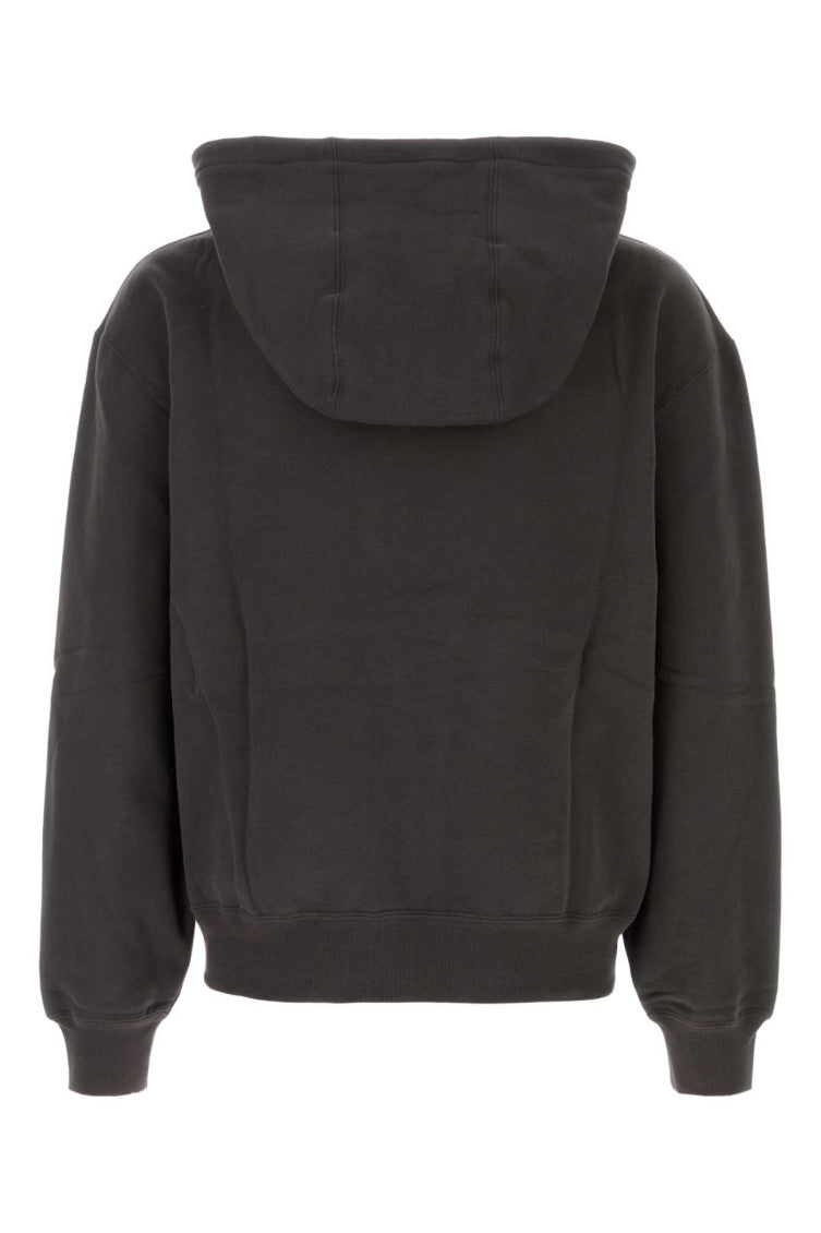 Dark Grey Cotton Fleece Hoodie 2