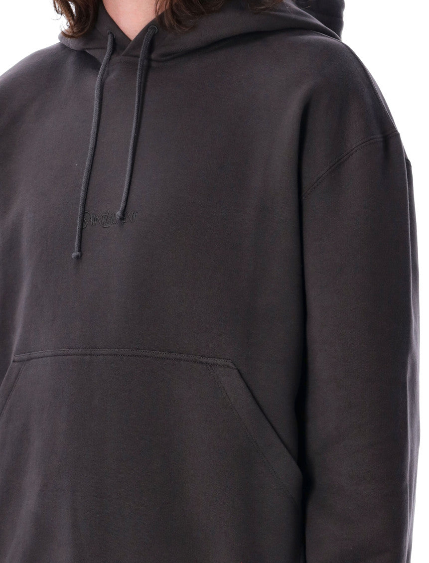 Dark Grey Cotton Fleece Hoodie 3