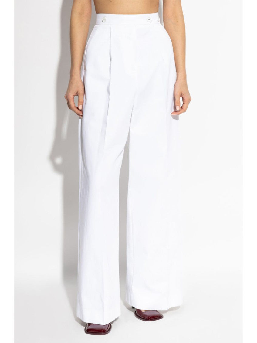 White cotton wide-leg pant 3