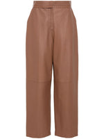 Brown Classic Straight Fit Pants 1