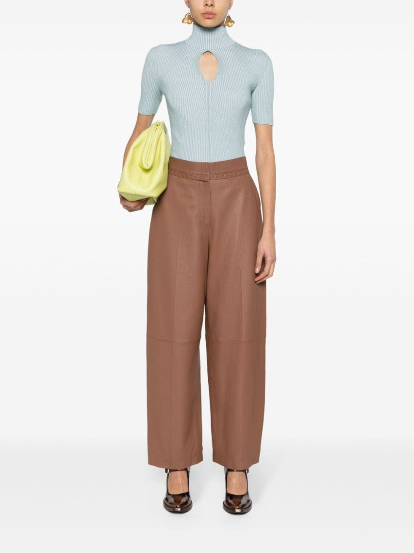 Brown Classic Straight Fit Pants 2
