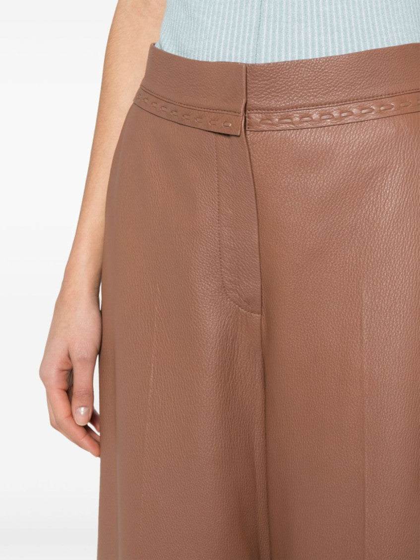 Brown Classic Straight Fit Pants 4