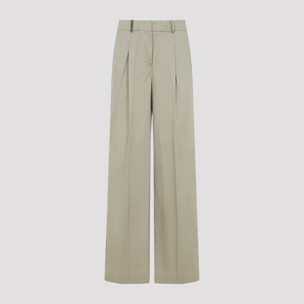 Beige Wide-leg Pants 2