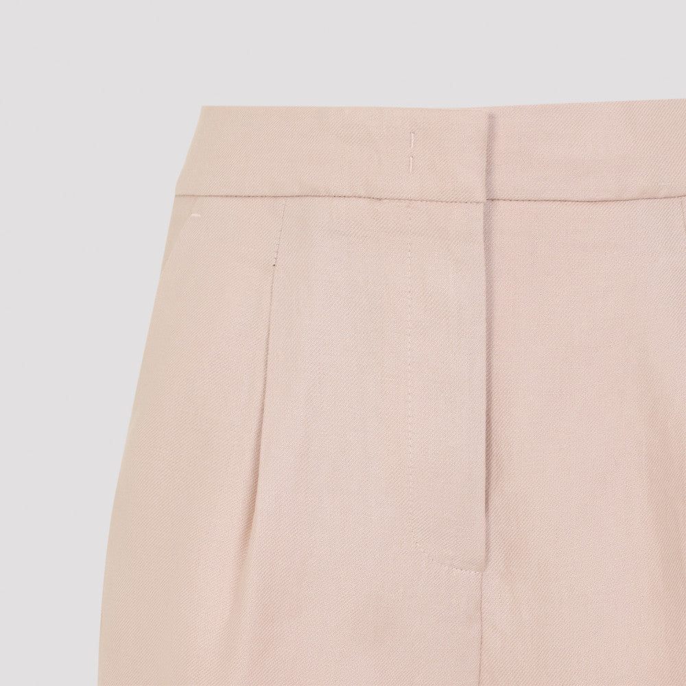 Beige Tailored Shorts 5