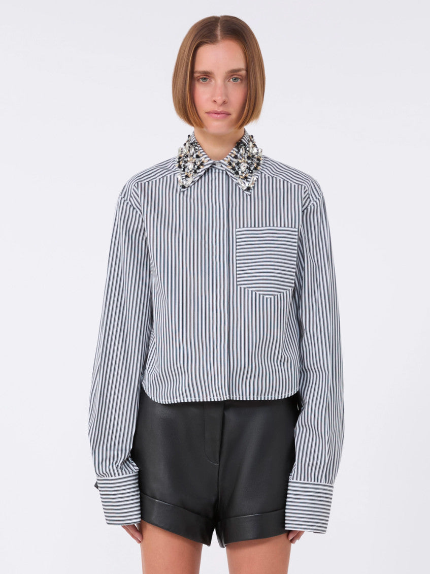 BlackWhite Striped Printed Shirt 2