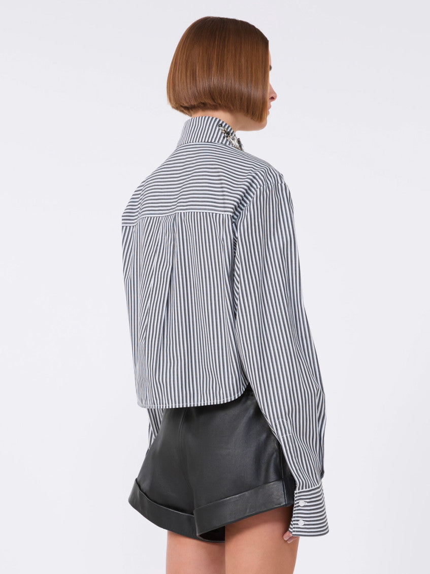BlackWhite Striped Printed Shirt 3