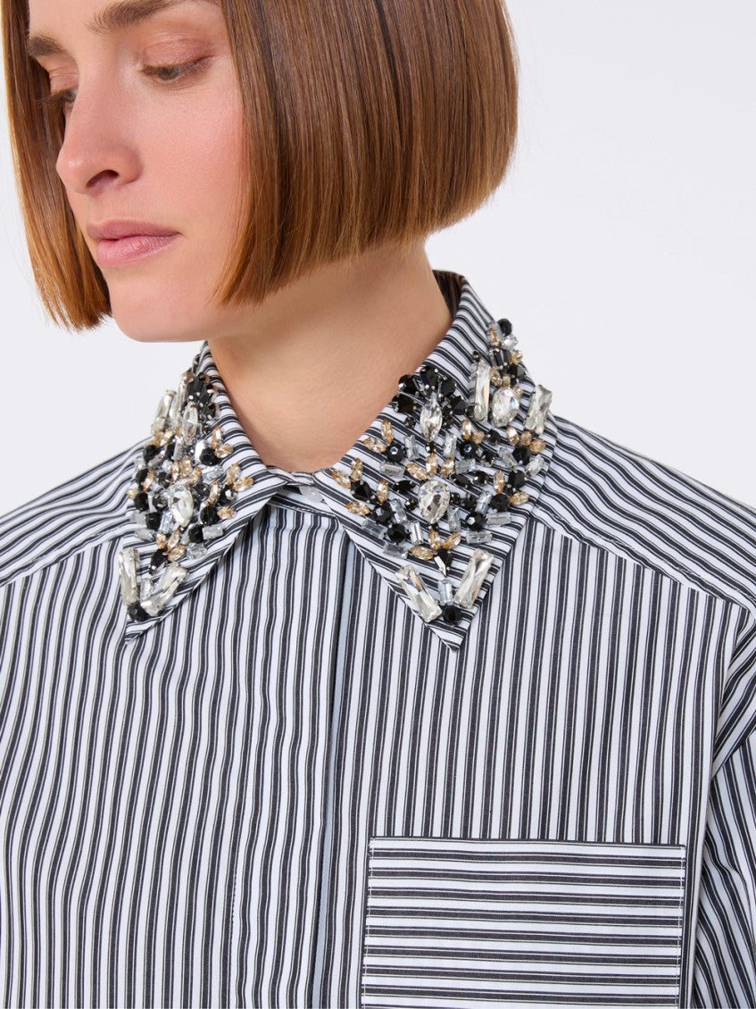 BlackWhite Striped Printed Shirt 4