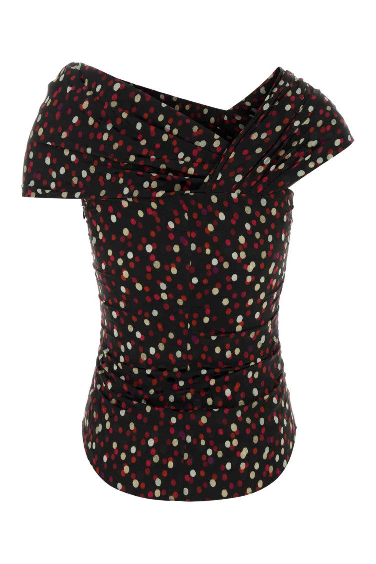 Multicolour Polka Dot Print Top 2