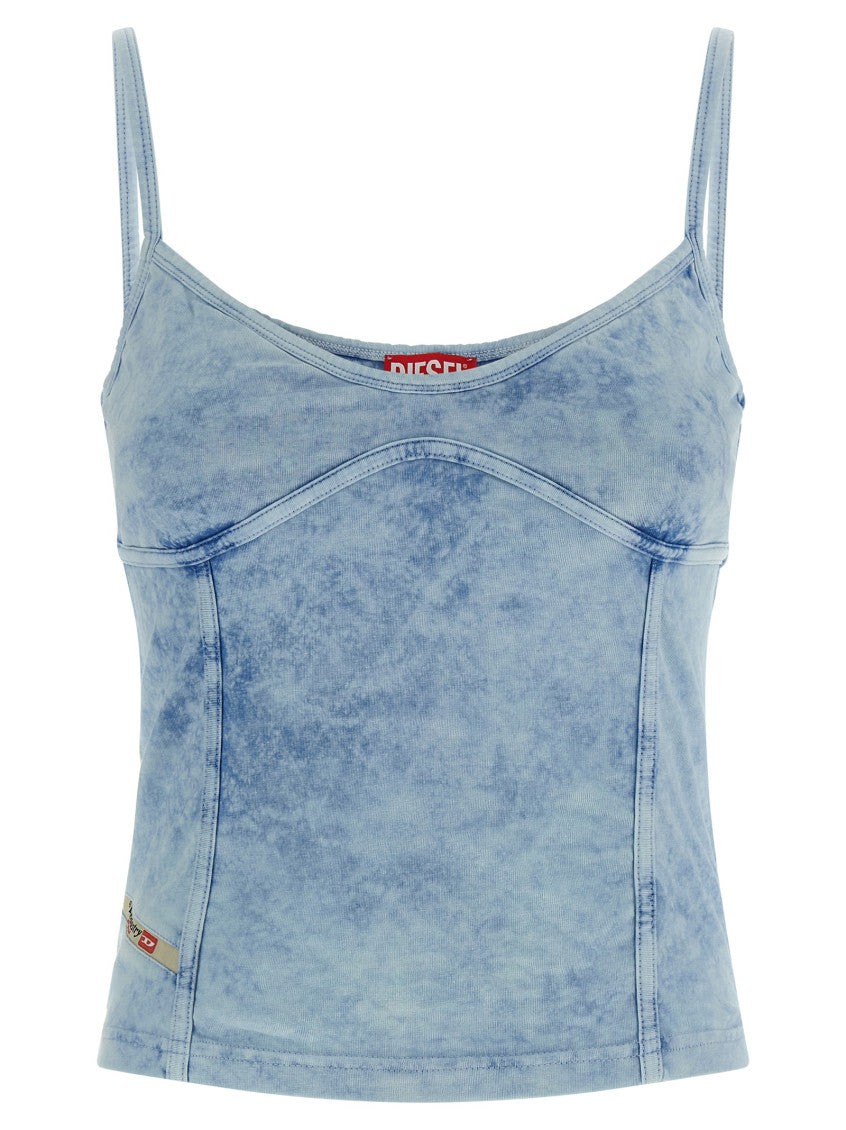 Light Blue Denim Jersey Top 1