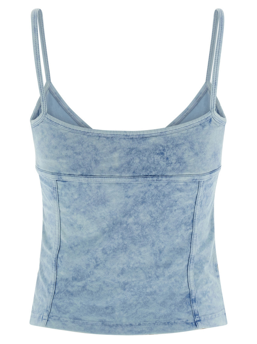 Light Blue Denim Jersey Top 2