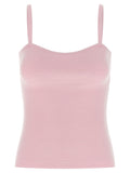 Pink Sweetheart Neck Sleeveless Top 1
