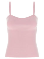 Pink Sweetheart Neck Sleeveless Top 1