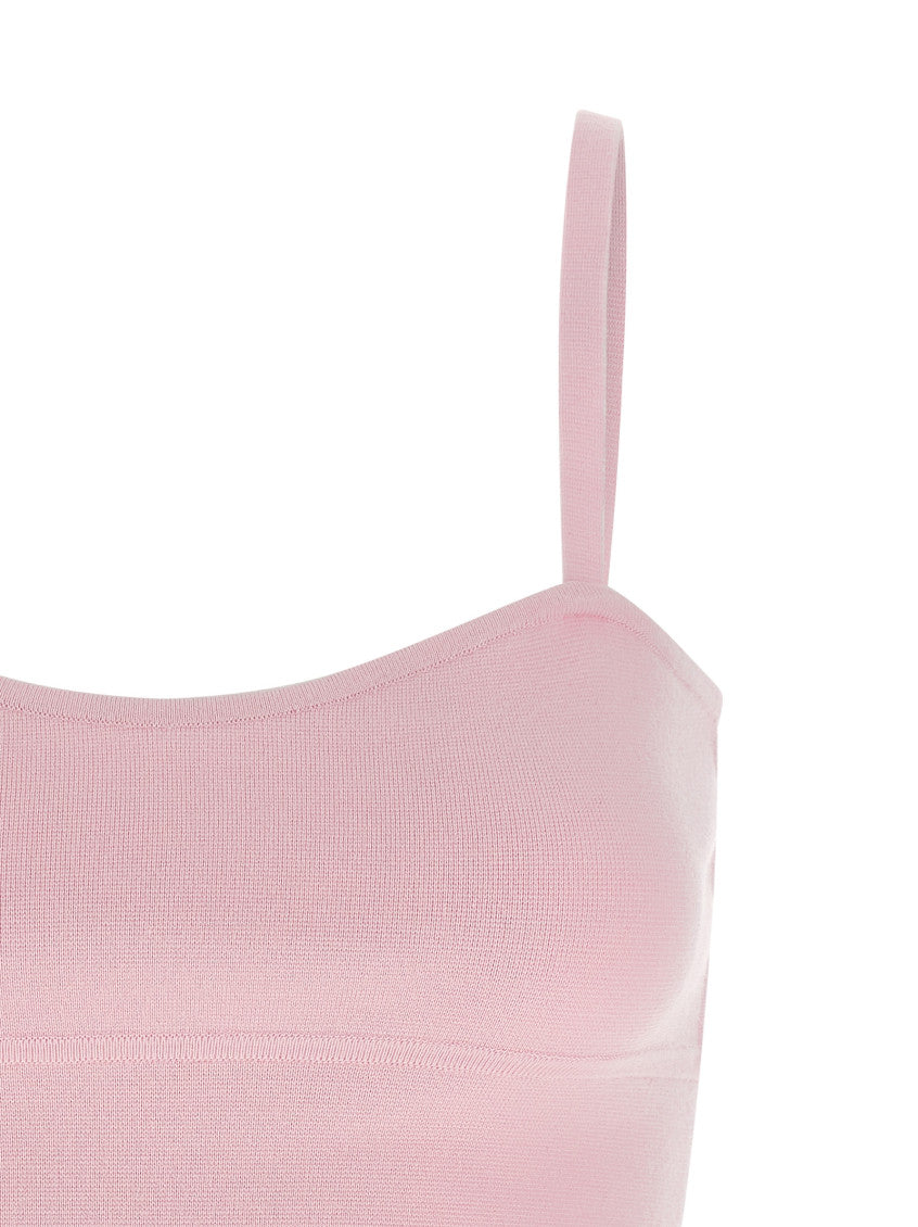 Pink Sweetheart Neck Sleeveless Top 3
