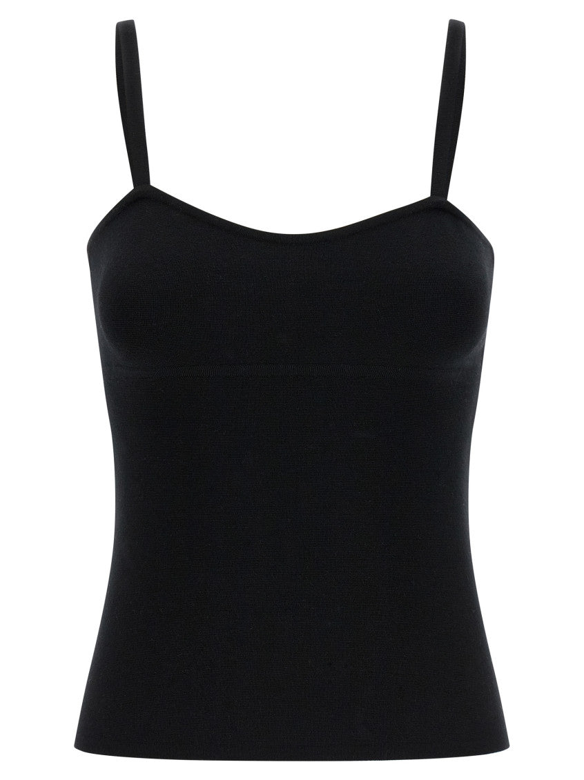 Black Sweetheart Neck Sleeveless Top 1