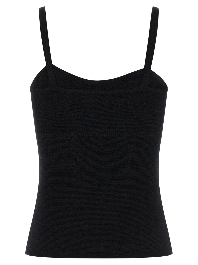 Black Sweetheart Neck Sleeveless Top 2