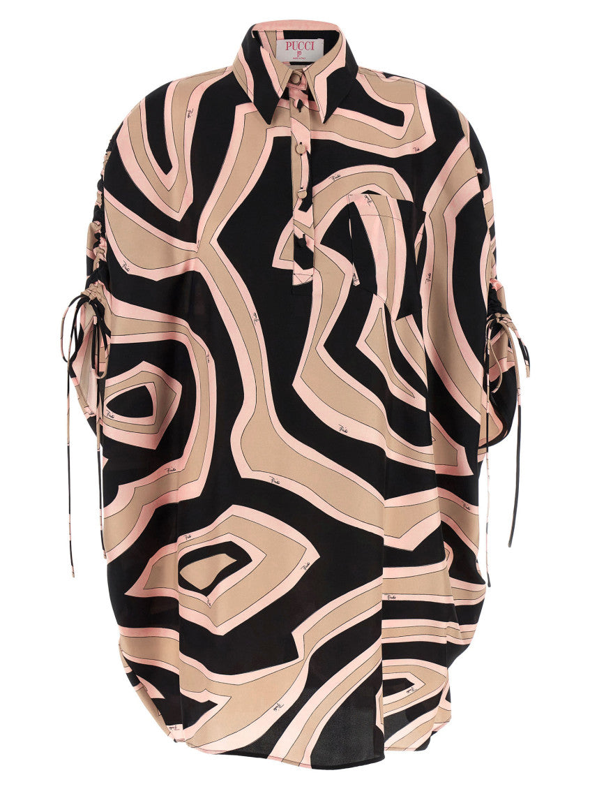 Multicolor 'Short Kaftan' Dress 1