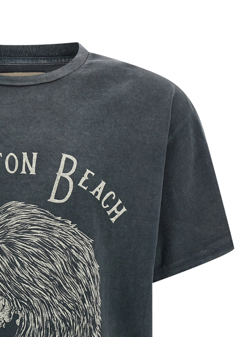 Black 'Skeleton Beach Grit' T-shirt 3