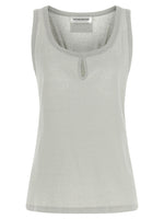 Grey Round Neck Sleeveless Tank Top 1