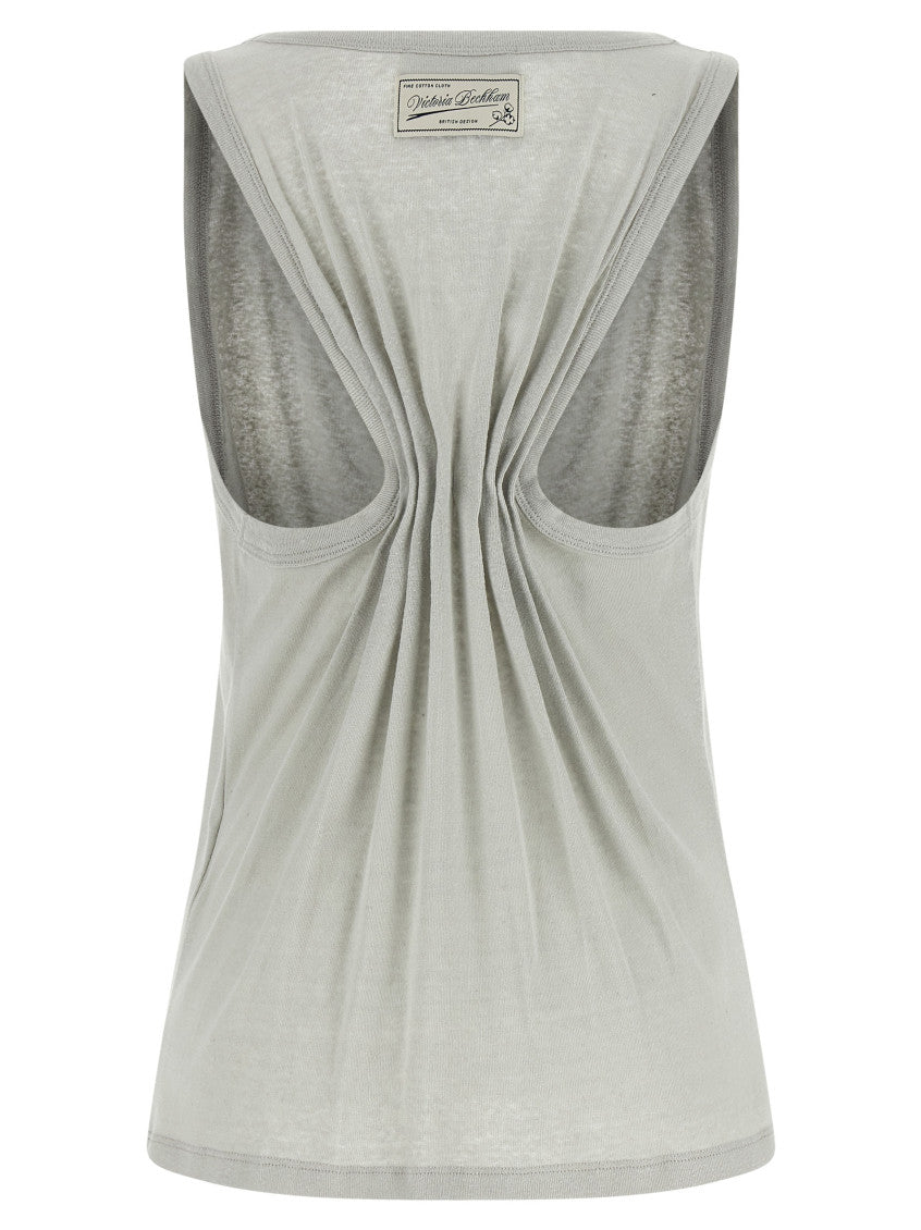 Grey Round Neck Sleeveless Tank Top 2