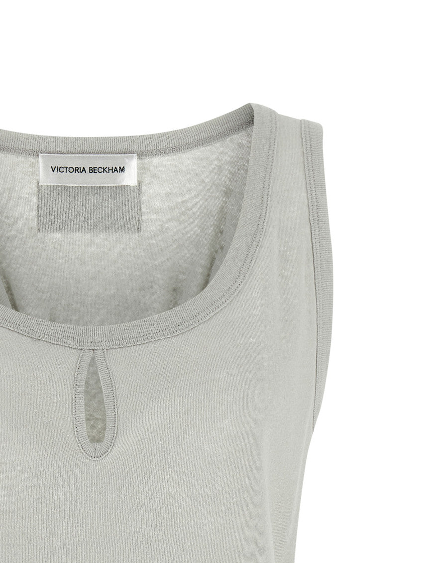 Grey Round Neck Sleeveless Tank Top 3
