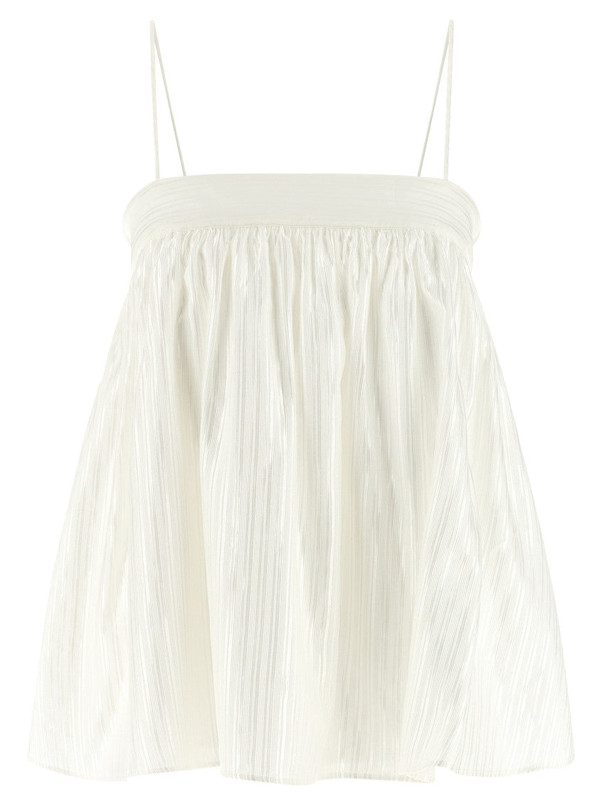 White Striped Sleeveless Top 1