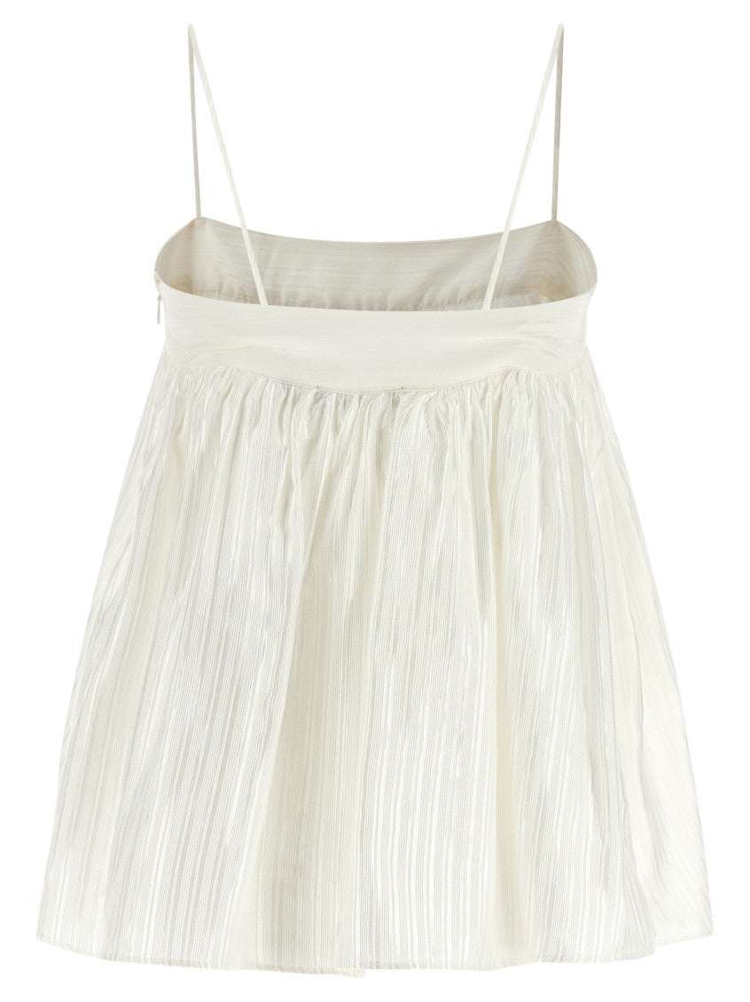 White Striped Sleeveless Top 2