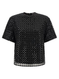 Black Crew Neck Sequin Top 1