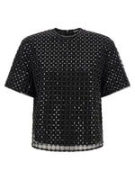 Black Crew Neck Sequin Top 1