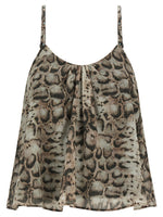 Grey Snake Print Strap Top 1