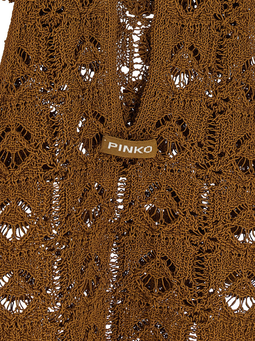 Brown Floral Crochet Top 4
